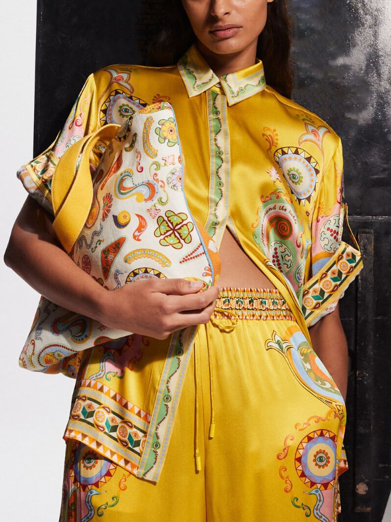 The Celeste – Satin Floral Ensemble